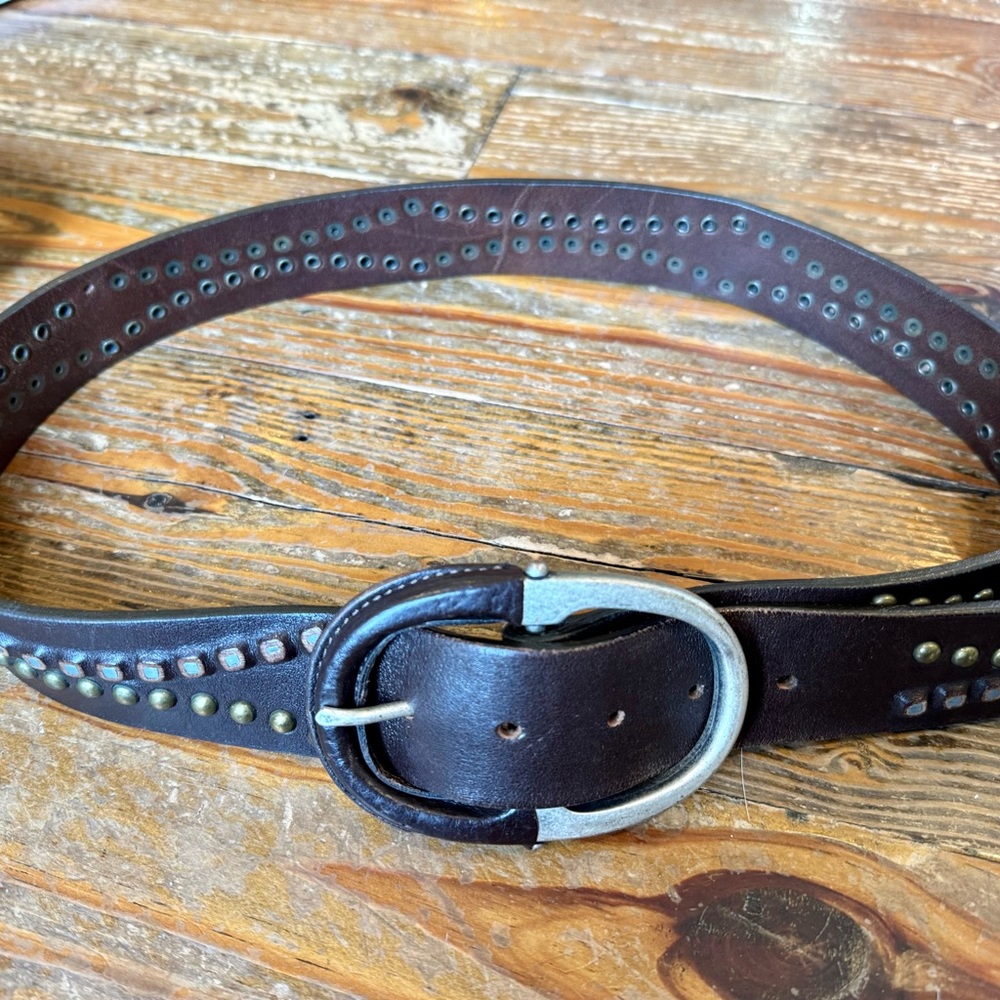Leather Belt with Rivets/Studs South Western Style